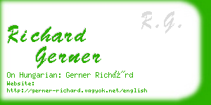 richard gerner business card